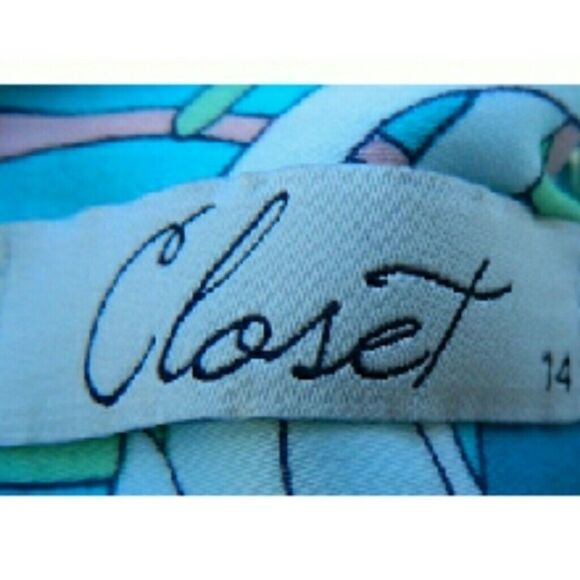 Modcloth Closet London Dress Blue Floral Size 10 - Picture 4 of 4